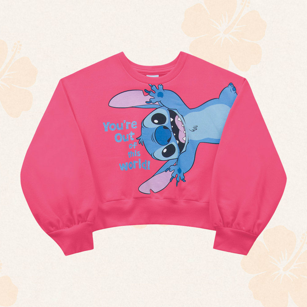Blusa Moletom Lilo e Stitch Rosa Fakini – Feminina