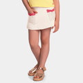 Short Saia Moletinho Com Bolsos Em Tricô Fakini Feminino