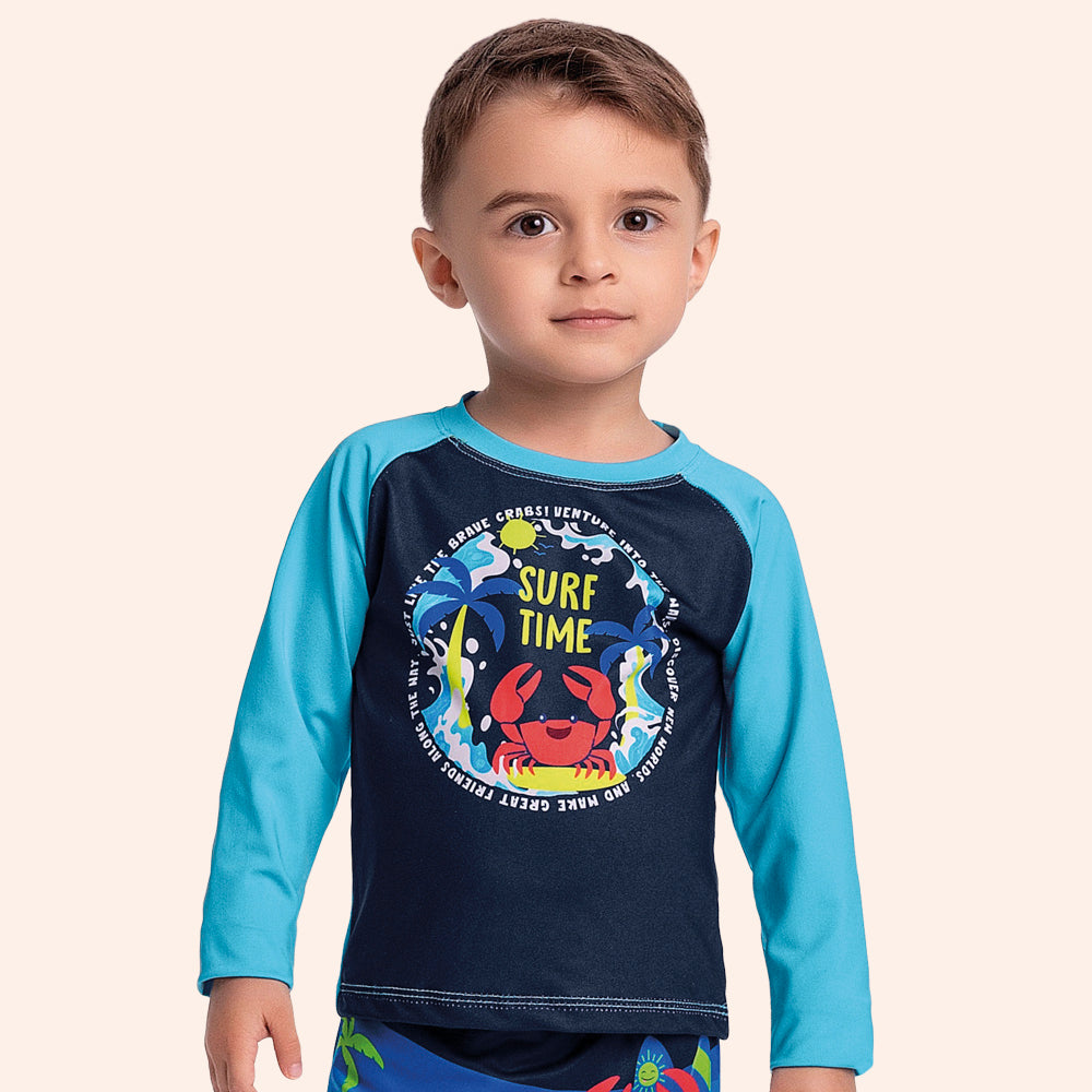 Camiseta Manga Longa Moda Praia Fakini Masculino