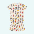 Conjunto de Camiseta e Bermuda Pijama Mickey Mouse Fakini Masculino