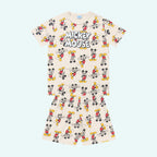 Conjunto de Camiseta e Bermuda Pijama Mickey Mouse Fakini Masculino