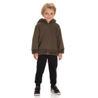 Conjunto Casaco Sherpa Soft e Calça Moletom Masculino Infantil Randa Mundu