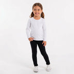 Camiseta Manga Longa Strass Feminina Infantil Randa Mundu