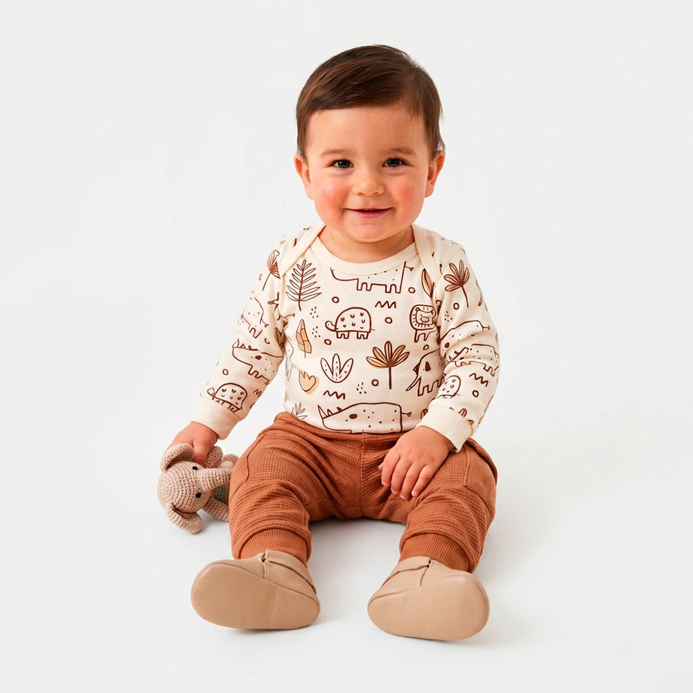 Conjunto Body Manga Longa E Calça Sempre Kids Masculino