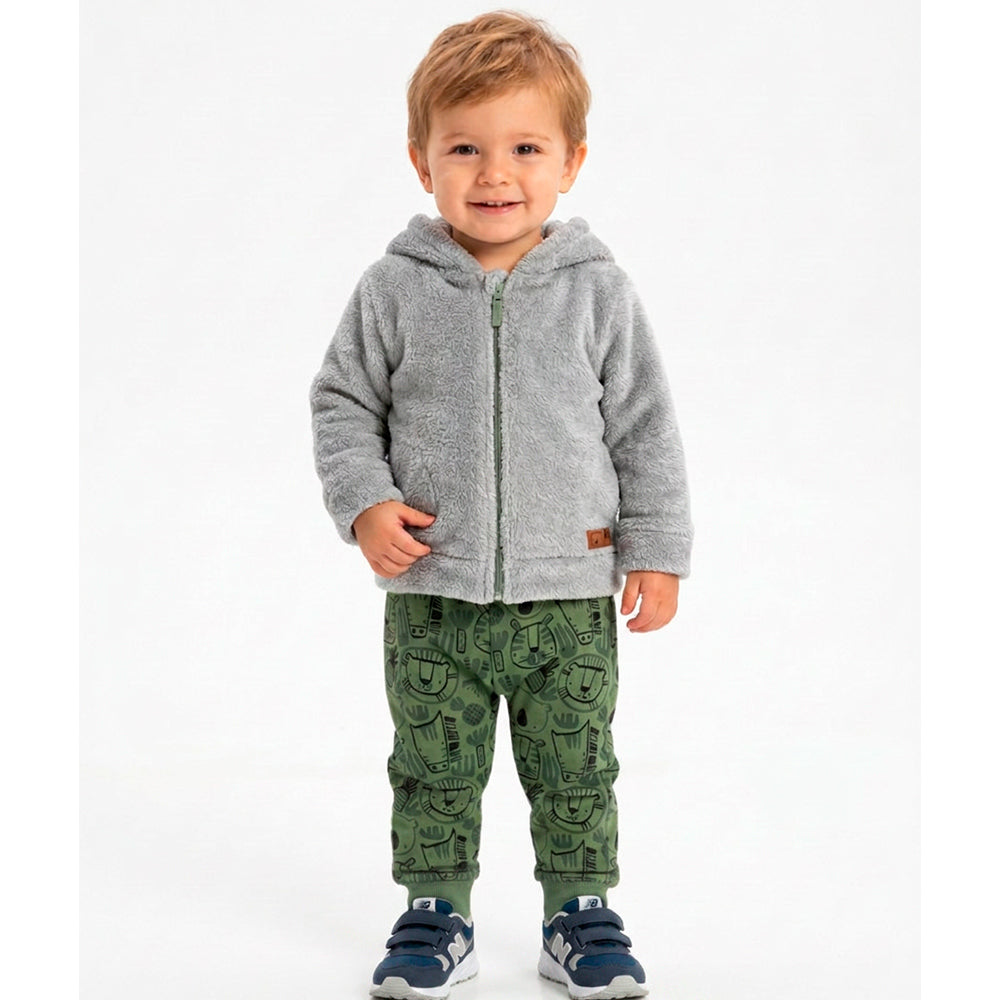 Conjunto Jaqueta Fleece E Calça Moletom Sempre Kids Masculino