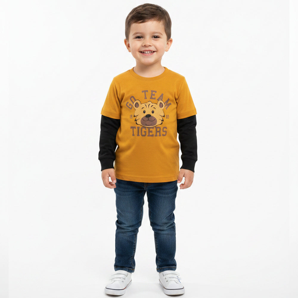 Camiseta Manga Longa Sempre Kids Estampada Masculina