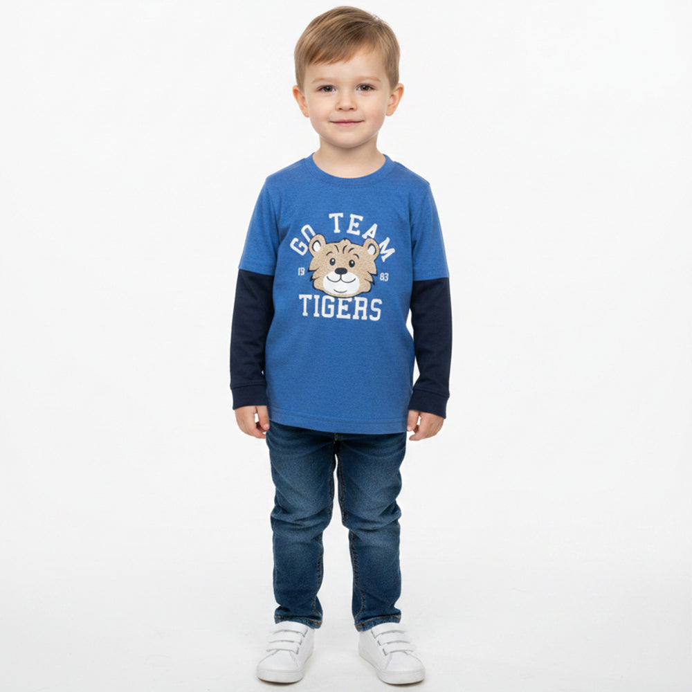 Camiseta Manga Longa Sempre Kids Estampada Masculina