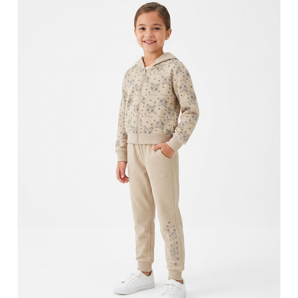 Conjunto Molecotton Jaqueta E Calça Sempre Kids Feminino