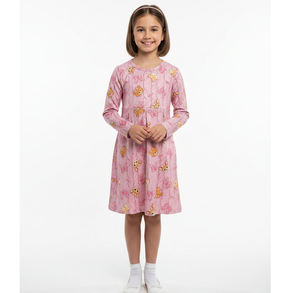 Vestido Molecotton Sempre Kids Estampa Sublimada Feminino