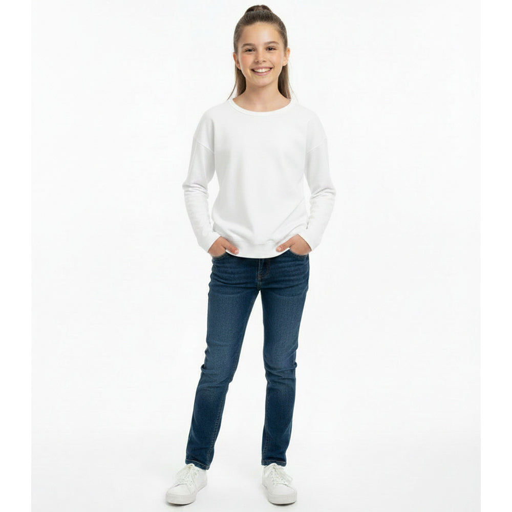 Blusa Manga Longa Sempre Kids Básico Feminino