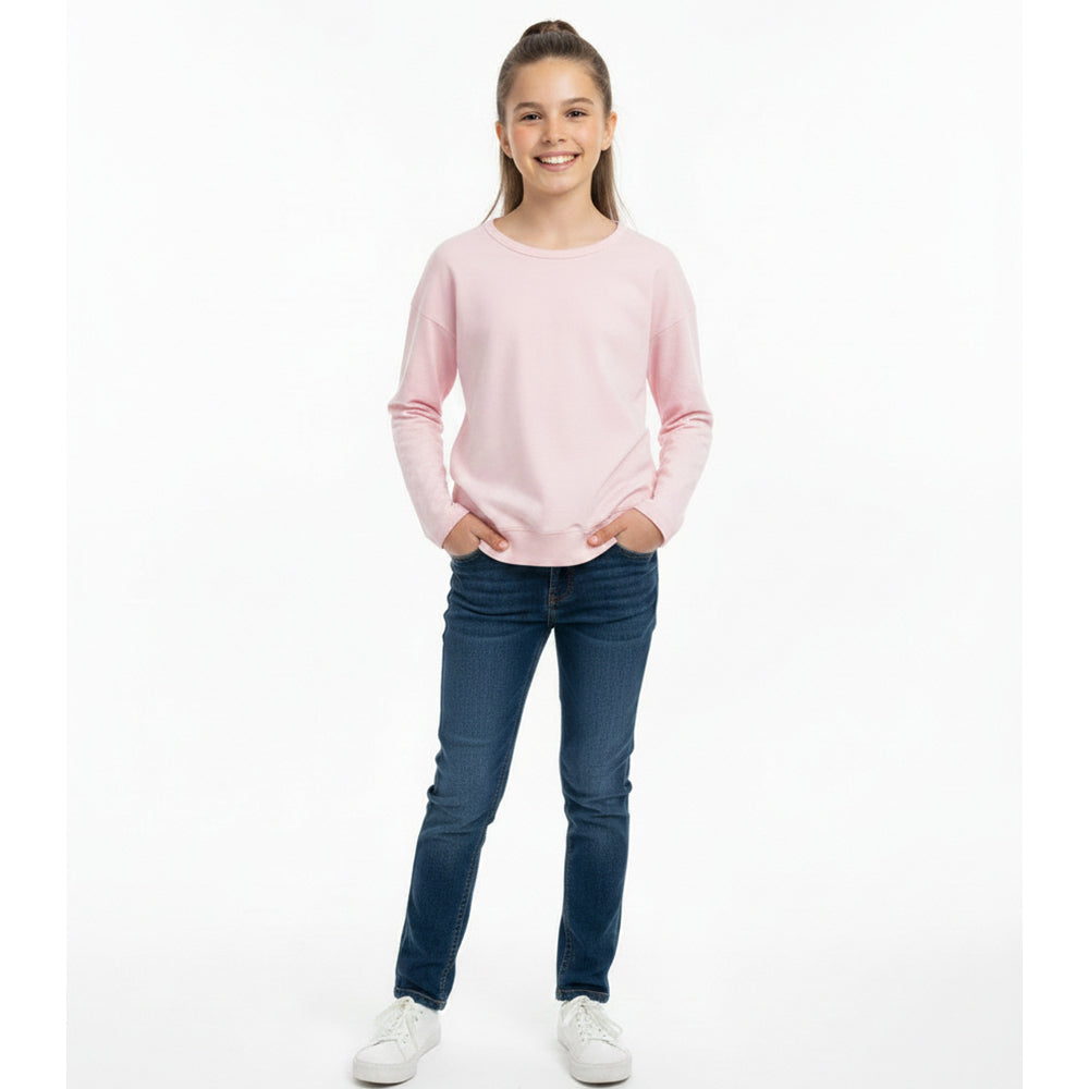 Blusa Manga Longa Sempre Kids Básico Feminino