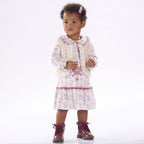 Conjunto Vestido Estampado e Colete Peluciado Kiki Xodó - Feminino