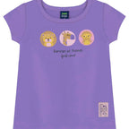 Conjunto Blusa Manga Curta e Legging Beeloop Feminino - Natural