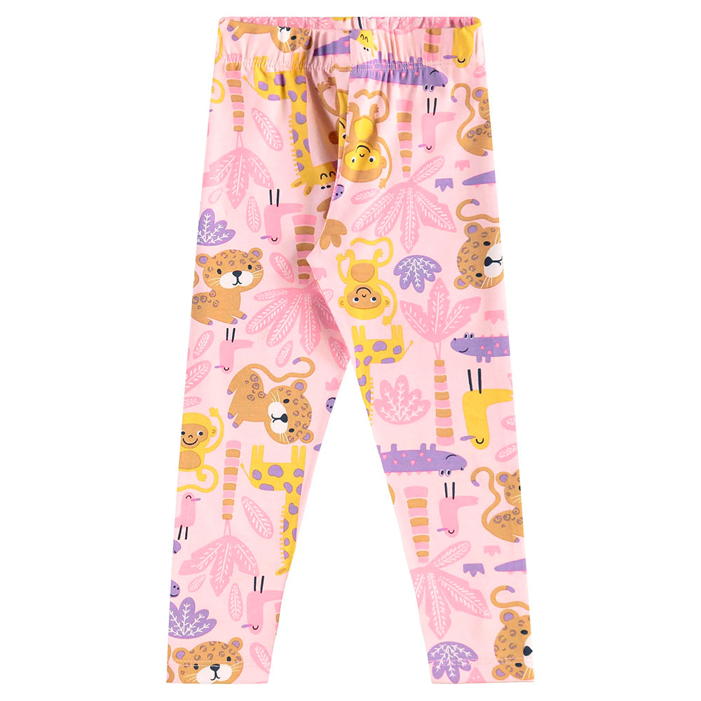 Conjunto Blusa Manga Curta e Legging Beeloop Feminino - Natural