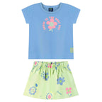 Conjunto Regata e Shorts Saia Beeloop Feminino - Azul