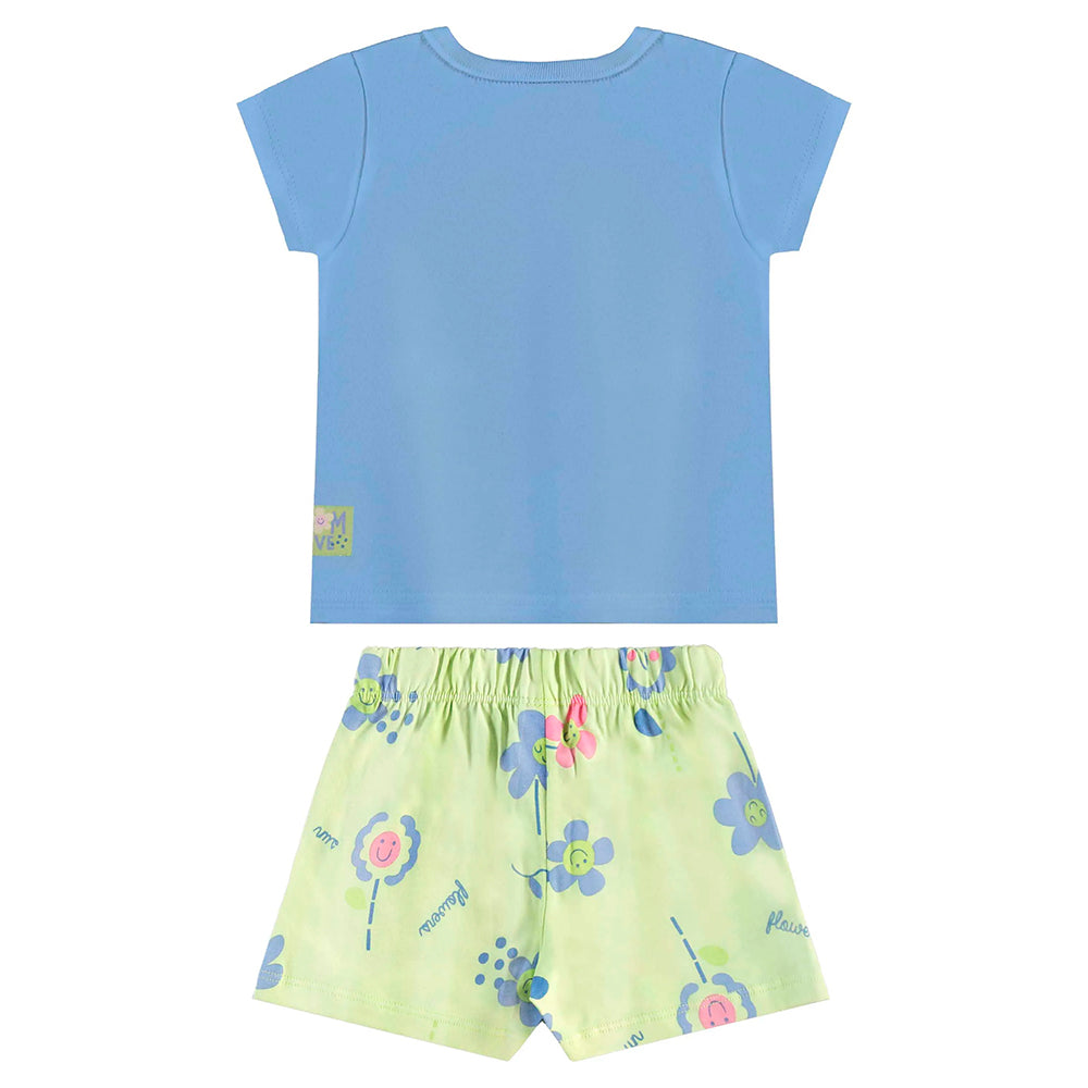 Conjunto Regata e Shorts Saia Beeloop Feminino - Azul