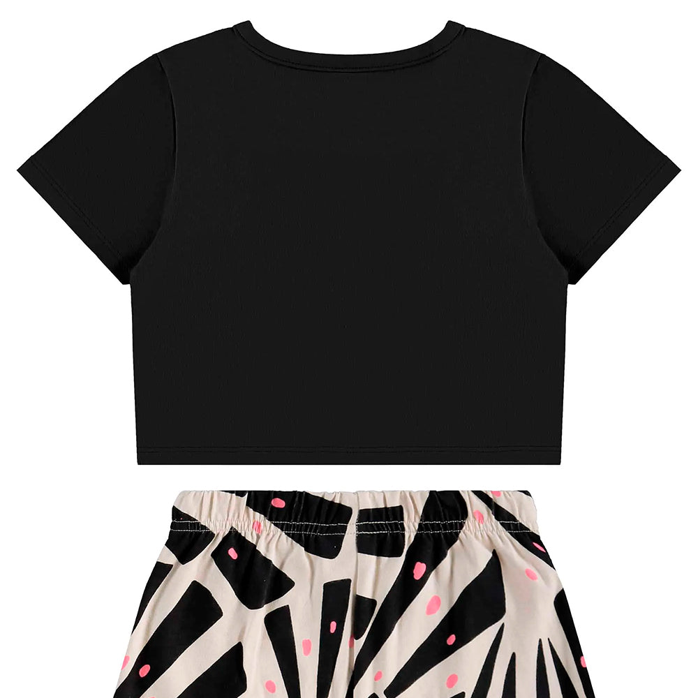 Conjunto Camiseta Manga Curta e Shorts-Saia Beeloop Feminino