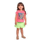 Conjunto Blusa Manga Curta e Shorts  Beeloop Feminino