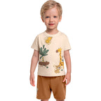 Conjunto Camiseta Manga Curta e Bermuda Moletom Beeloop Masculino