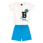 Conjunto Camiseta Manga Curta e Bermuda Moletom Beeloop Masculino