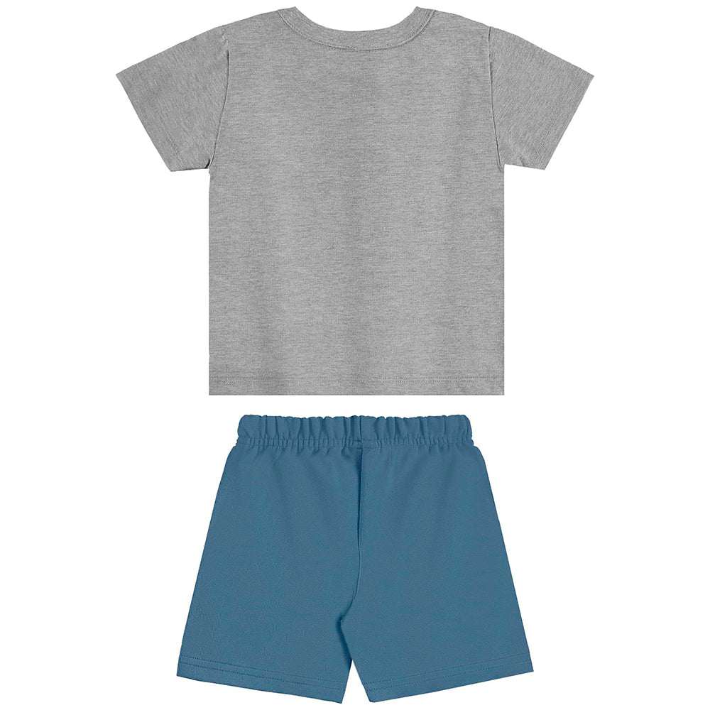 Conjunto Camiseta Manga Curta e Bermuda Moletom Beeloop Masculino