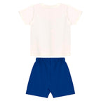Conjunto Camiseta Manga Curta e Bermuda Moletom Beeloop Masculino - Natural