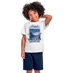 Conjunto Camiseta Manga Curta e Bermuda Moletom  Beeloop Masculino