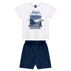 Conjunto Camiseta Manga Curta e Bermuda Moletom  Beeloop Masculino