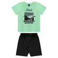 Conjunto Camiseta Manga Curta e Bermuda Moletom  Beeloop Masculino