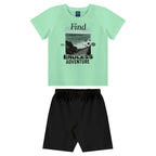 Conjunto Camiseta Manga Curta e Bermuda Moletom  Beeloop Masculino