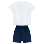 Conjunto Camiseta Manga Curta e Bermuda Moletom  Beeloop Masculino - Branco