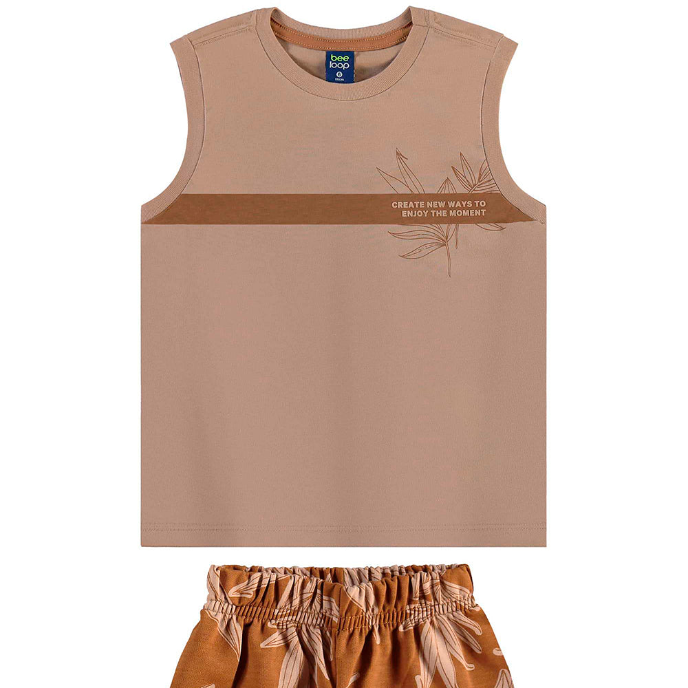 Conjunto Regata e Bermuda Moletinho Beeloop Masculino