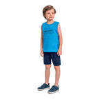 Conjunto Regata e Bermuda Moletom Beeloop Surf Club Masculino - Azul
