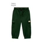 Calça Jogger Moletom Felpado Bolsos Laterais Onda Marinha - Masculina