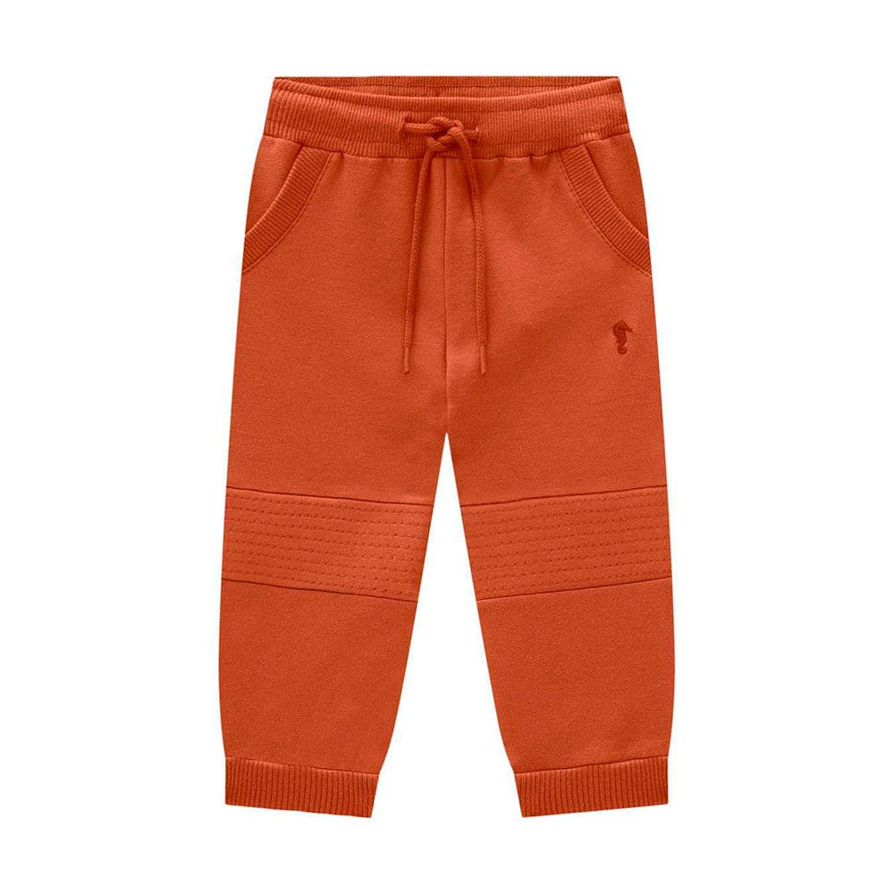 Calça Moletom Felpado Detalhe no Joelho Onda Marinha - Masculina