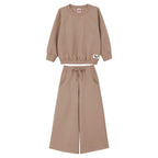 Conjunto Blusão e Calça Wide Leg em Moletom Lik Kids - Feminino