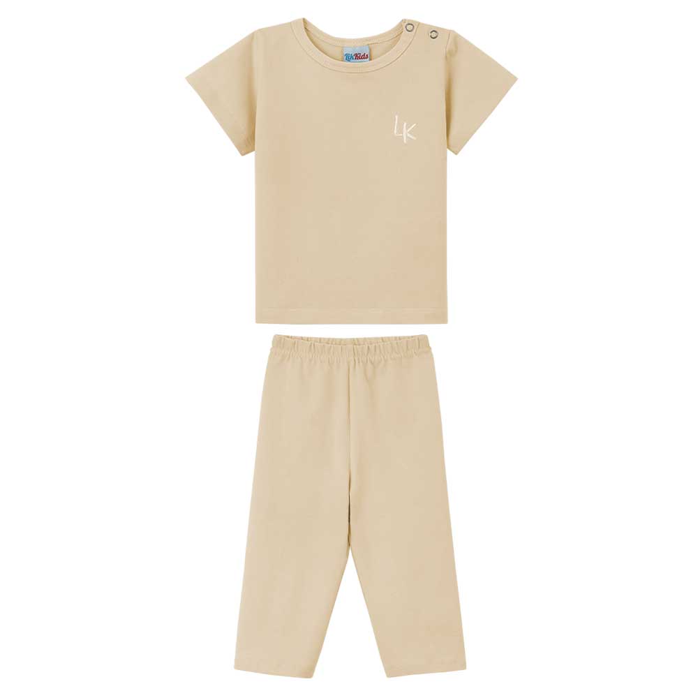 Conjunto Camiseta Manga Curta e Calça em Cotton Lik Kids - Menino