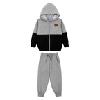 Conjunto Jaqueta Recortes e Calça Moletom Lik Kids - Masculino