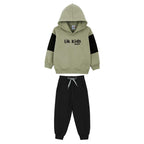 Conjunto Recortes com Capuz e Calça Moletom Lik Kids - Masculino