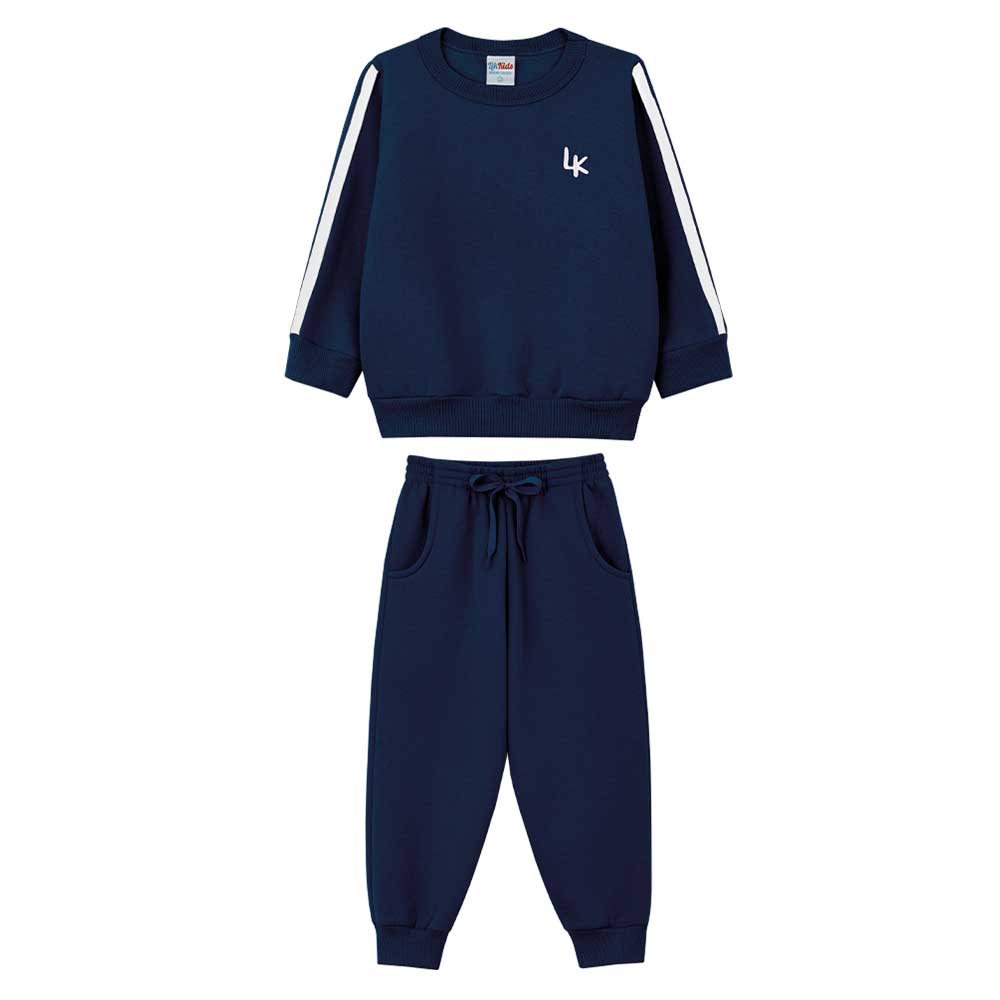 Conjunto Blusão e Calça Moletom Peluciado Lik Kids - Masculino