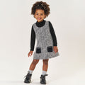 Conjunto Blusa Cotton e Salopete Tweed Preto Tileesul - Feminino