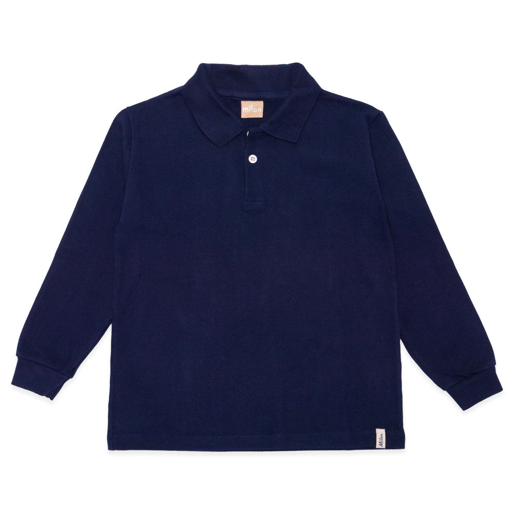 Camisa Polo Manga Longa com Punho Milon - Masculina