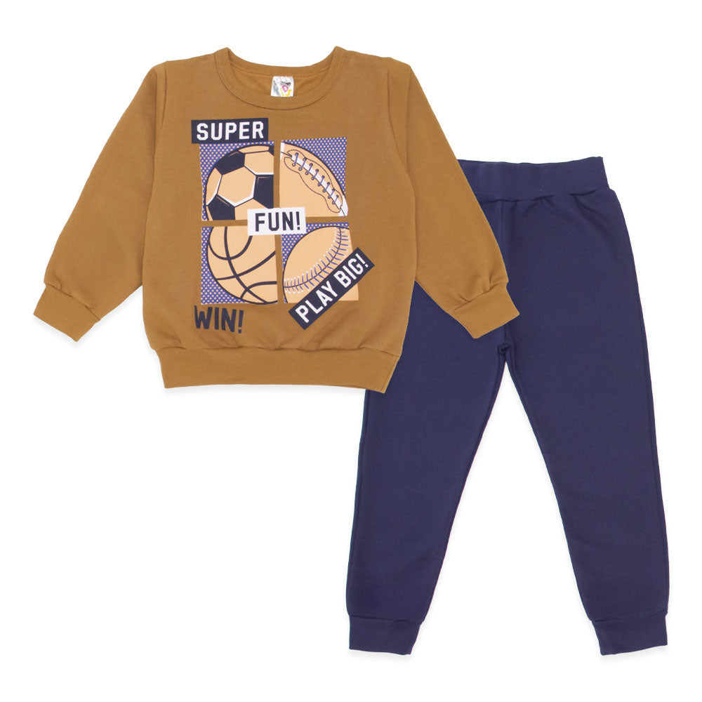 Conjunto Moletom Flanelado Super Fun Esportes Taita - Masculino
