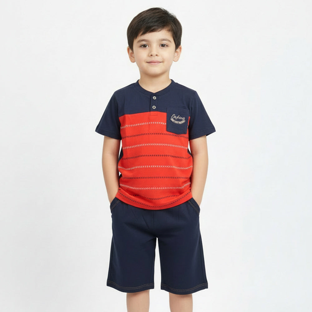 Conjunto Manga Curta e Bermuda Tileesul Masculino