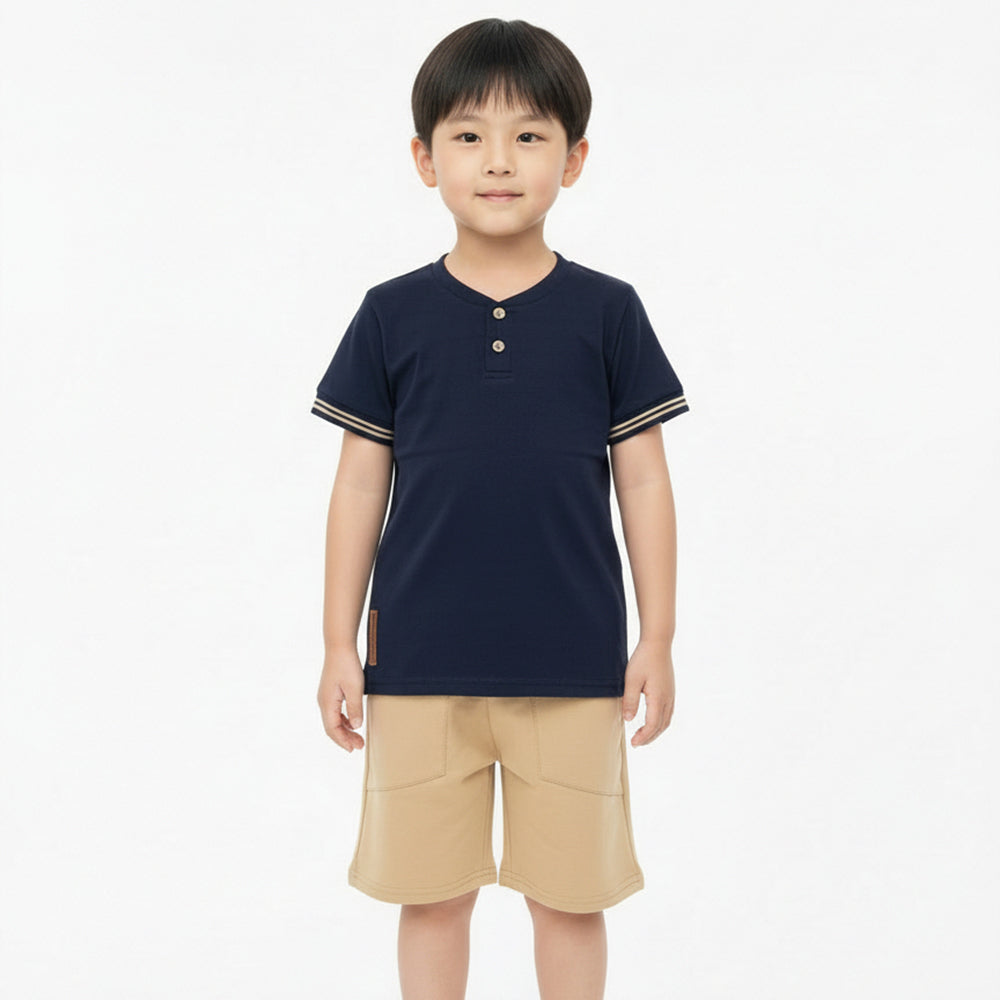 Conjunto Polo Manga Curta e Bermuda Tileesul Masculino