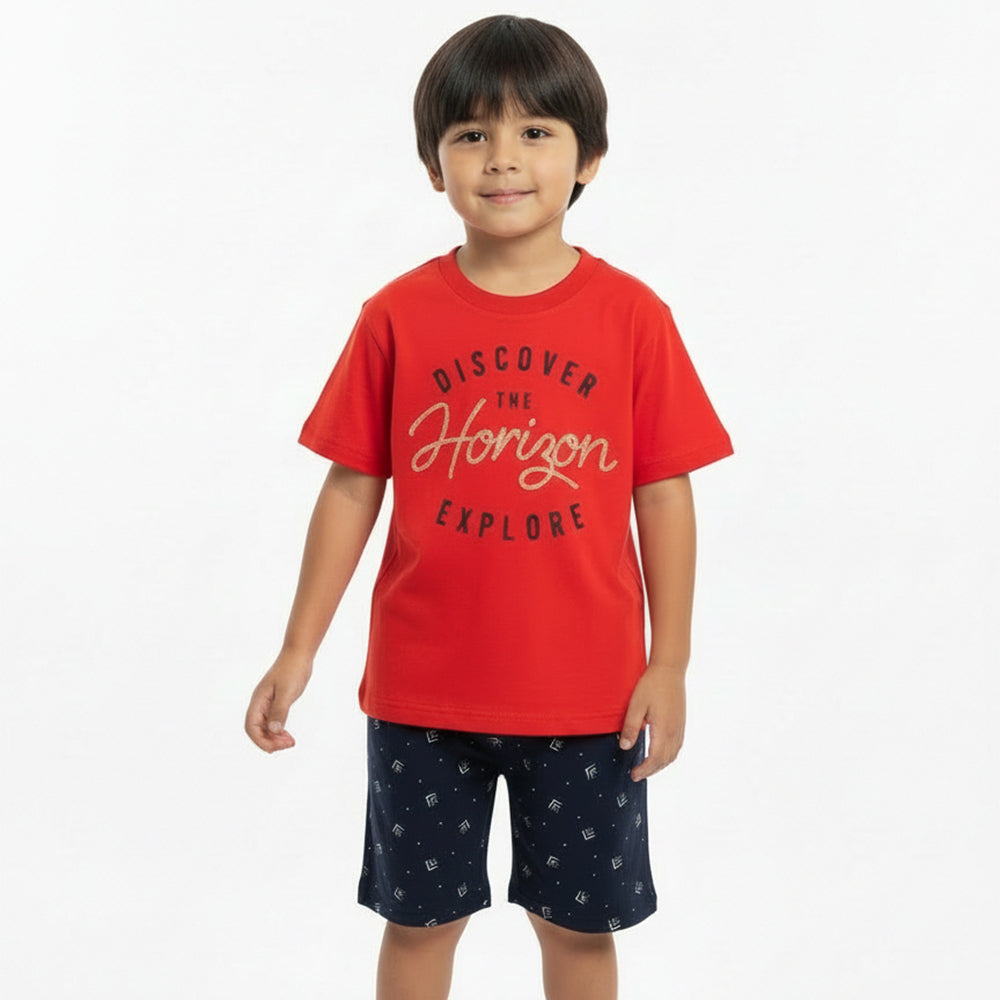 Conjunto Manga Curta e Bermuda Tileesul Masculino