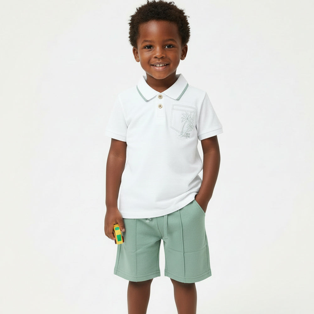Conjunto Polo Manga Curta e Bermuda Tileesul Masculino