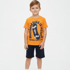 Conjunto Manga Curta e Bermuda Tileesul Estampado Masculino