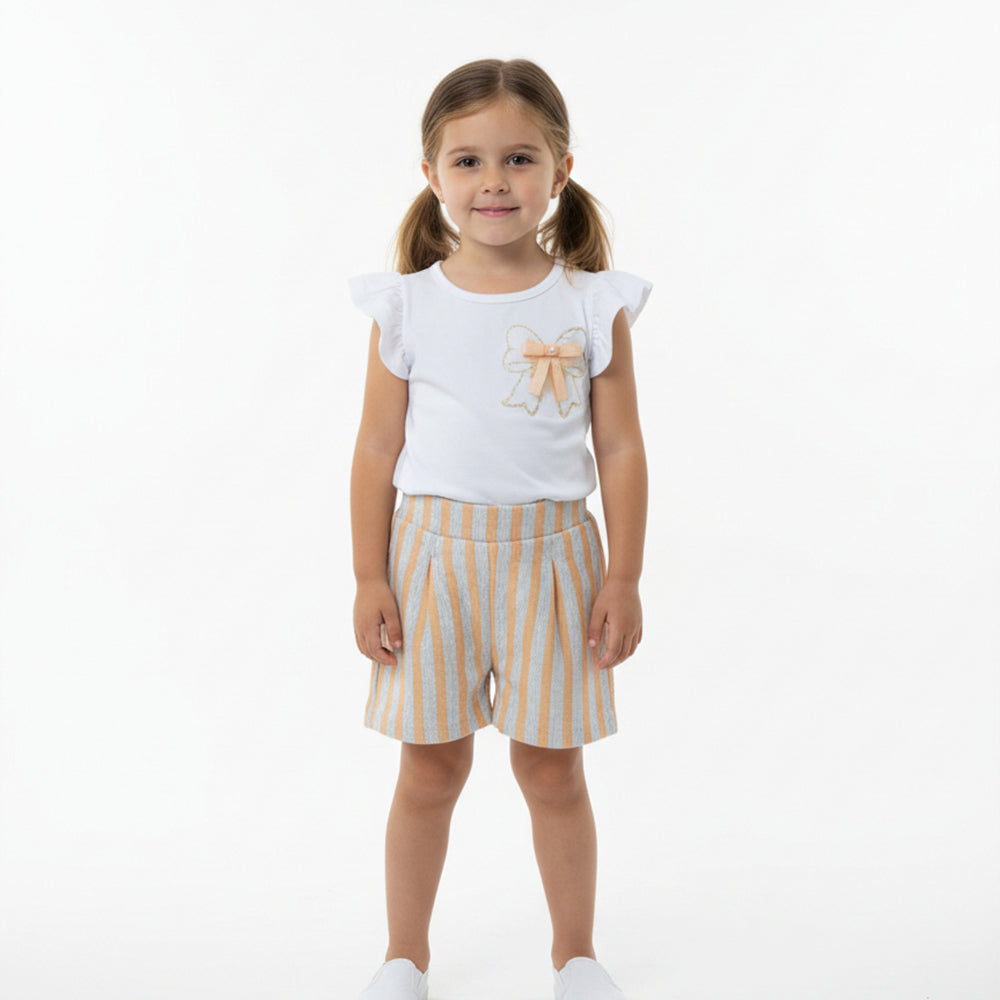 Conjunto Blusa E Shorts Tileesul Com Lacinho Feminino
