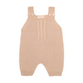 Jardineira Tricot Trançada Cáqui Masculina Mini & Co